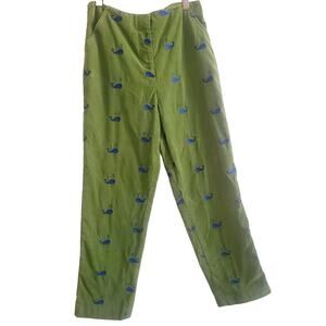 Lilly Pultizer size 14 green corduroy whales